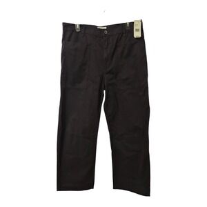Velvet by Graham & Spencer Barrel Leg Pants Black Cropped Wide Leg Size 12 NWT